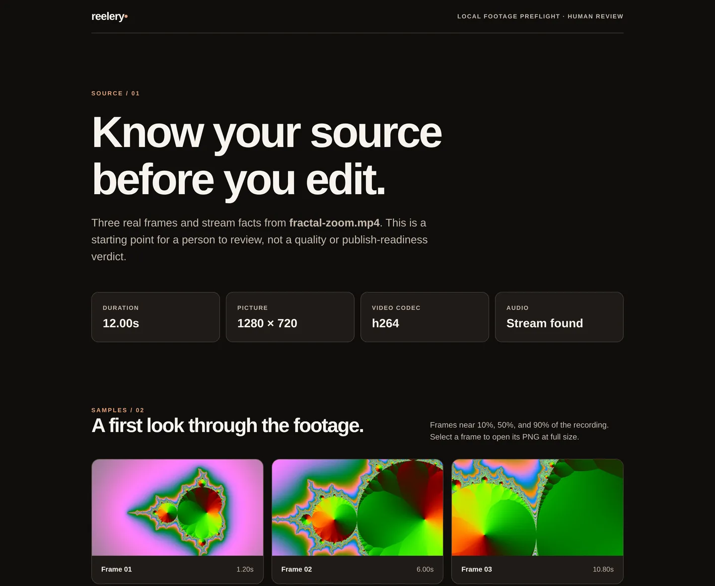 The same review sheet in dark mode.